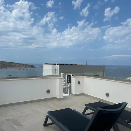 Lejlighed Stunning Seaview Penthouse With Sun Terrace San Pawl il-Baħar